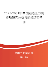2025-2031年中國鍛造壓力機(jī)市場(chǎng)研究分析與前景趨勢(shì)預(yù)測(cè)