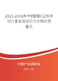 2025-2031年中國(guó)國(guó)際工程承包行業(yè)發(fā)展研究與市場(chǎng)前景報(bào)告