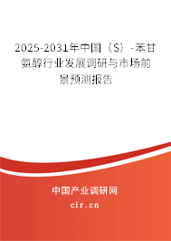 2025-2031年中國（S）-苯甘氨醇行業(yè)發(fā)展調研與市場前景預測報告