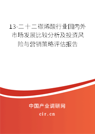 13-二十二碳烯酸行業(yè)國內(nèi)外市場發(fā)展比較分析及投資風險與營銷策略評估報告