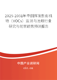 2025-2031年中國(guó)揮發(fā)性有機(jī)物（VOCs）監(jiān)測(cè)與治理行業(yè)研究與前景趨勢(shì)預(yù)測(cè)報(bào)告