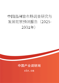 中國晶閘管市場調(diào)查研究與發(fā)展前景預(yù)測報(bào)告（2025-2031年）