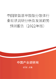中國(guó)聚氨基甲酸酯分散體行業(yè)現(xiàn)狀調(diào)研分析及發(fā)展趨勢(shì)預(yù)測(cè)報(bào)告（2022年版）