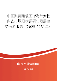 中國聚氨酯慢回彈海綿女性內衣市場現狀調研與發(fā)展趨勢分析報告（2025-2031年）