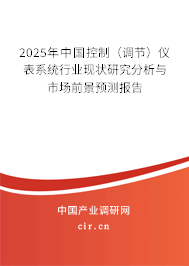 2025年中國控制（調節(jié)）儀表系統(tǒng)行業(yè)現(xiàn)狀研究分析與市場前景預測報告