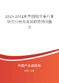 2025-2031年中國載貨車行業(yè)研究分析及發(fā)展趨勢(shì)預(yù)測(cè)報(bào)告