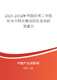 2025-2031年中國對苯二甲酸粉末市場全面調研及發(fā)展趨勢報告
