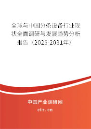 全球與中國(guó)分條設(shè)備行業(yè)現(xiàn)狀全面調(diào)研與發(fā)展趨勢(shì)分析報(bào)告（2025-2031年）