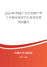 2025年中國廣州市房地產(chǎn)中介市場(chǎng)調(diào)查研究與發(fā)展前景預(yù)測(cè)報(bào)告