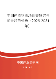 中國還原鈦市場調查研究與前景趨勢分析（2025-2031年）
