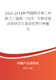 2025-2031年中國聚對苯二甲酸乙二醇酯（PET）市場深度調(diào)查研究與發(fā)展前景分析報告