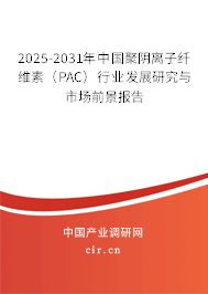 2025-2031年中國聚陰離子纖維素（PAC）行業(yè)發(fā)展研究與市場前景報(bào)告