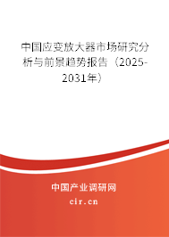 中國應變放大器市場研究分析與前景趨勢報告（2025-2031年）