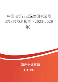 中國電價行業(yè)深度研究及發(fā)展趨勢預測報告(2023-2029年) 中國電價行業(yè)深度研究及發(fā)展趨勢預測報告(2023-2029年)
