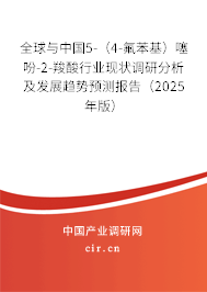 全球與中國(guó)5-（4-氟苯基）噻吩-2-羧酸行業(yè)現(xiàn)狀調(diào)研分析及發(fā)展趨勢(shì)預(yù)測(cè)報(bào)告（2025年版）