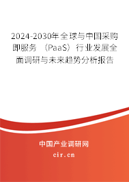 2024-2030年全球與中國采購即服務 (PaaS)行業(yè)發(fā)展全面調(diào)研與未來趨勢分析報告 2024-2030年全球與中國采購即服務 (PaaS)行業(yè)發(fā)展全面調(diào)研與未來趨勢分析報告