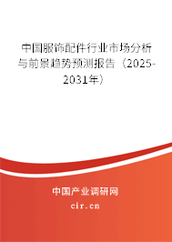 中國服飾配件行業(yè)市場分析與前景趨勢預(yù)測報告（2025-2031年）