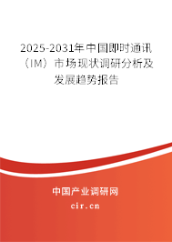 2025-2031年中國即時通訊（IM）市場現狀調研分析及發(fā)展趨勢報告