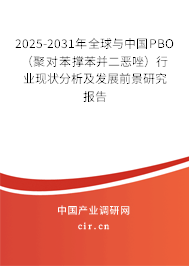 2025-2031年全球與中國PBO（聚對苯撐苯并二惡唑）行業(yè)現(xiàn)狀分析及發(fā)展前景研究報告