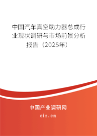 中國(guó)汽車真空助力器總成行業(yè)現(xiàn)狀調(diào)研與市場(chǎng)前景分析報(bào)告（2025年）