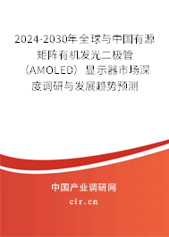 2024-2030年全球與中國有源矩陣有機(jī)發(fā)光二極管（AMOLED）顯示器市場深度調(diào)研與發(fā)展趨勢(shì)預(yù)測