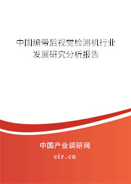 中國(guó)編帶后視覺(jué)檢測(cè)機(jī)行業(yè)發(fā)展研究分析報(bào)告