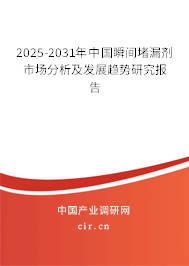 2025-2031年中國瞬間堵漏劑市場分析及發(fā)展趨勢研究報告