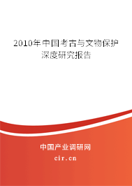 2010年中國考古與文物保護(hù)深度研究報(bào)告 2010年中國考古與文物保護(hù)深度研究報(bào)告