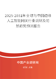 2025-2031年全球與中國邊緣人工智能網(wǎng)關(guān)行業(yè)調(diào)研及前景趨勢預(yù)測報告
