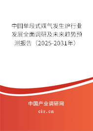 中國單段式煤氣發(fā)生爐行業(yè)發(fā)展全面調(diào)研及未來趨勢(shì)預(yù)測(cè)報(bào)告（2025-2031年）