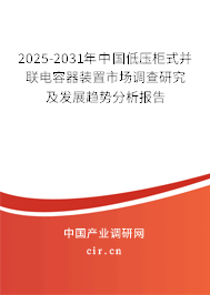 2024-2030年中國低壓柜式并聯(lián)電容器裝置市場調查研究及發(fā)展趨勢分析報告
