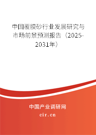 中國覆膜砂行業(yè)發(fā)展研究與市場前景預測報告(2025-2031年) 中國覆膜砂行業(yè)發(fā)展研究與市場前景預測報告(2025-2031年)