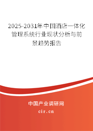 2025-2031年中國酒店一體化管理系統(tǒng)行業(yè)現(xiàn)狀分析與前景趨勢報告