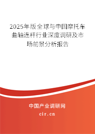 2024年版全球與中國摩托車曲軸連桿行業(yè)深度調(diào)研及市場(chǎng)前景分析報(bào)告