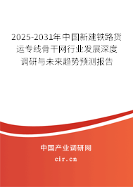 2025-2031年中國(guó)新建鐵路貨運(yùn)專線骨干網(wǎng)行業(yè)發(fā)展深度調(diào)研與未來(lái)趨勢(shì)預(yù)測(cè)報(bào)告