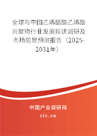 全球與中國乙烯醋酸乙烯酯共聚物行業(yè)發(fā)展現(xiàn)狀調(diào)研及市場前景預(yù)測報(bào)告（2025-2031年）
