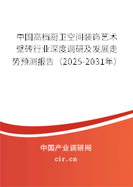 中國高檔廚衛(wèi)空間裝飾藝術壁磚行業(yè)深度調研及發(fā)展走勢預測報告（2025-2031年）