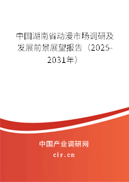 中國湖南省動(dòng)漫市場調(diào)研及發(fā)展前景展望報(bào)告(2025-2031年) 中國湖南省動(dòng)漫市場調(diào)研及發(fā)展前景展望報(bào)告(2025-2031年)