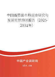 中國番茄醬市場調(diào)查研究與發(fā)展前景預(yù)測報(bào)告（2025-2031年）