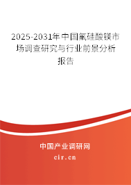 2025-2031年中國氟硅酸鎂市場調(diào)查研究與行業(yè)前景分析報告