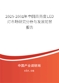 2025-2031年中國高亮度LED燈市場研究分析與發(fā)展前景報(bào)告
