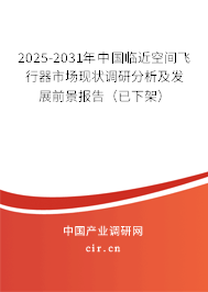 2025-2031年中國(guó)臨近空間飛行器市場(chǎng)現(xiàn)狀調(diào)研分析及發(fā)展前景報(bào)告（已下架）