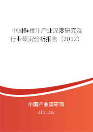 中國鮮橙汁產(chǎn)業(yè)深度研究及行業(yè)研究分析報告（2012）