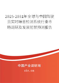 2025-2031年全球與中國駕駛員實時睡意檢測系統(tǒng)行業(yè)市場調(diào)研及發(fā)展前景預測報告