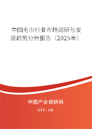 中國毛巾行業(yè)市場調(diào)研與發(fā)展趨勢分析報告(2025年) 中國毛巾行業(yè)市場調(diào)研與發(fā)展趨勢分析報告(2025年)