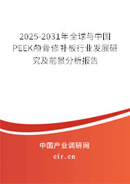 2025-2031年全球與中國PEEK顱骨修補板行業(yè)發(fā)展研究及前景分析報告