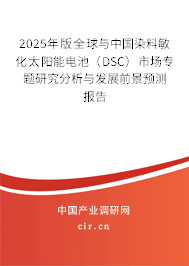 2025年版全球與中國染料敏化太陽能電池（DSC）市場專題研究分析與發(fā)展前景預(yù)測報告