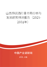 山西預(yù)調(diào)酒行業(yè)市場(chǎng)分析與發(fā)展趨勢(shì)預(yù)測(cè)報(bào)告（2025-2031年）