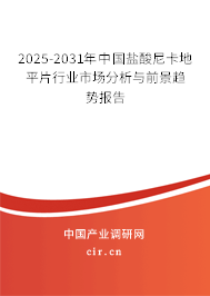 2025-2031年中國鹽酸尼卡地平片行業(yè)市場分析與前景趨勢報告