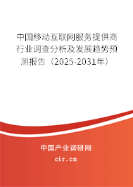 中國移動互聯(lián)網(wǎng)服務(wù)提供商行業(yè)調(diào)查分析及發(fā)展趨勢預(yù)測報告（2025-2031年）